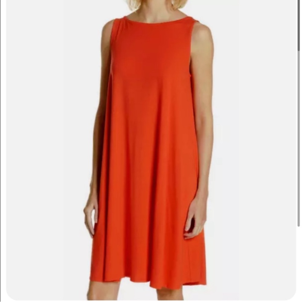 Eileen Fisher Lightweight Jersey Shift Dress SZ L